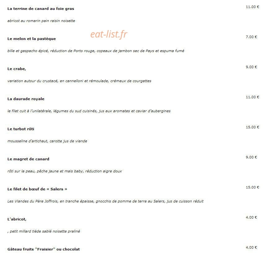 L'Oh à la Bouche ! — carte page 2
