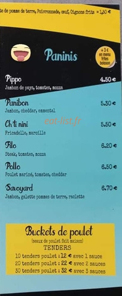 La Baracca Frites — carte page 3