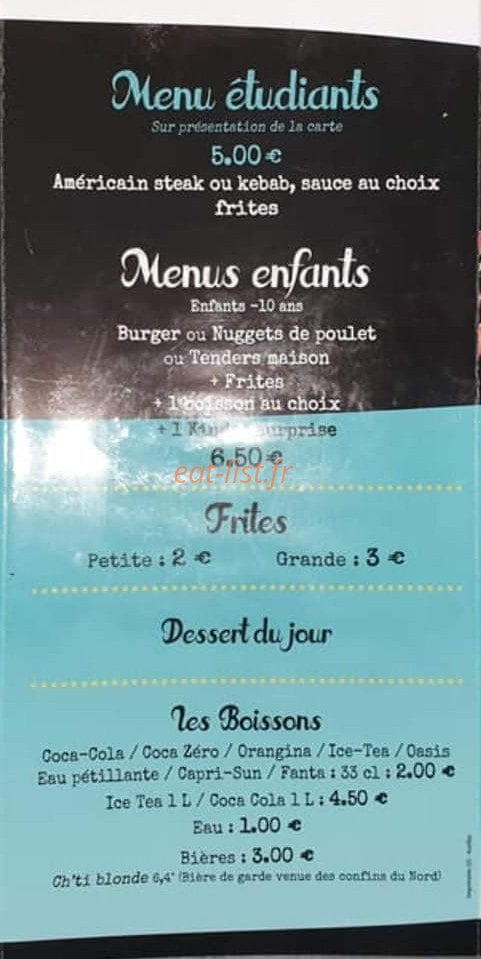 La Baracca Frites — carte page 5