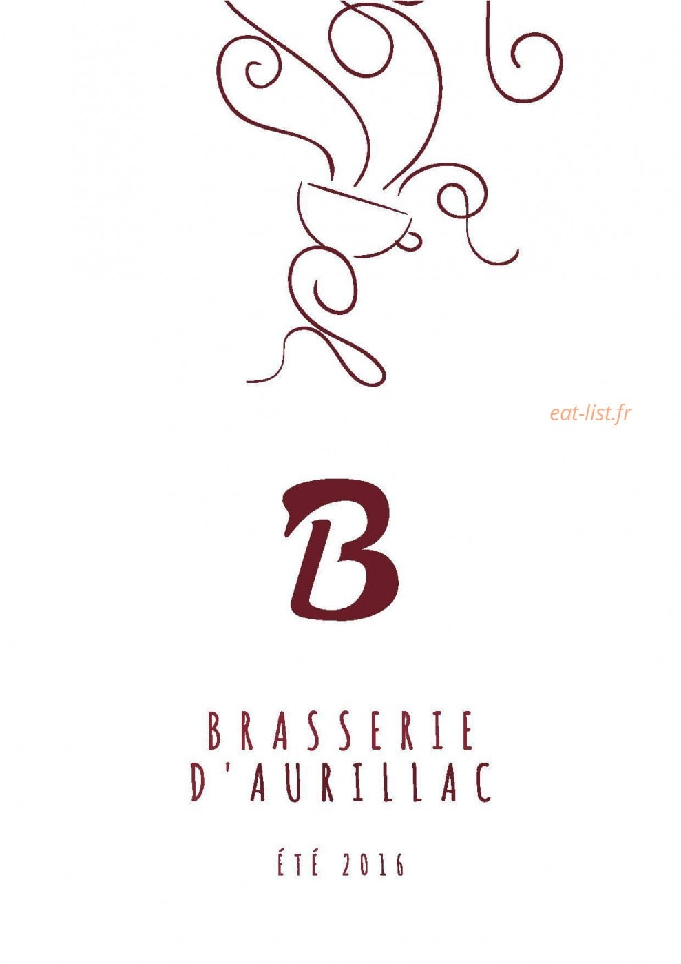 La Brasserie d' Aurillac — carte page 1