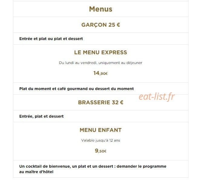 La Brasserie d' Aurillac — carte page 4