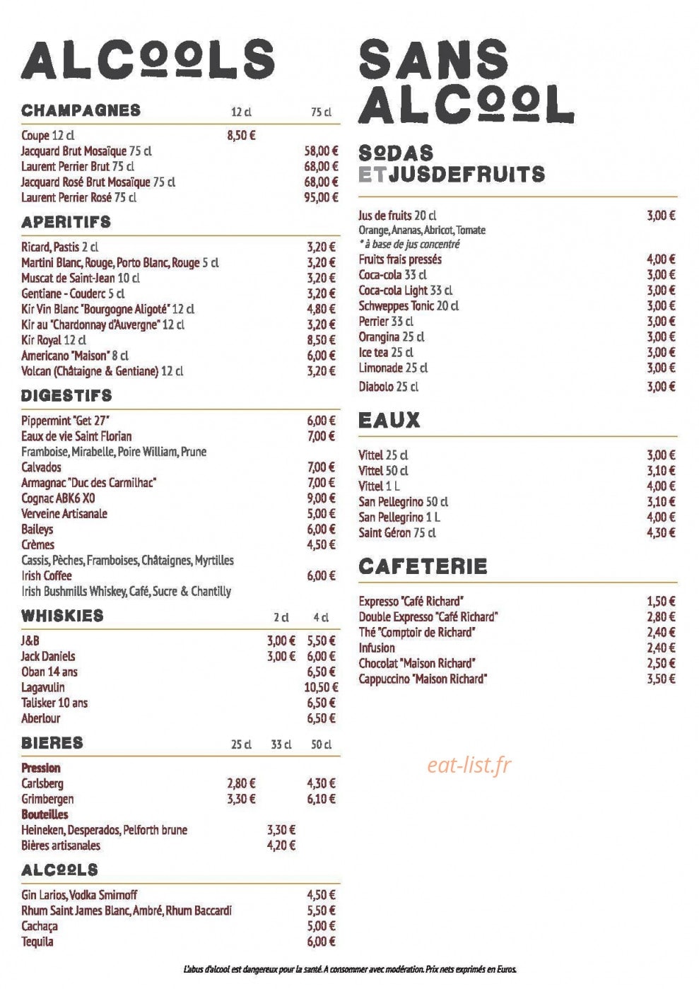 La Brasserie d' Aurillac — carte page 6