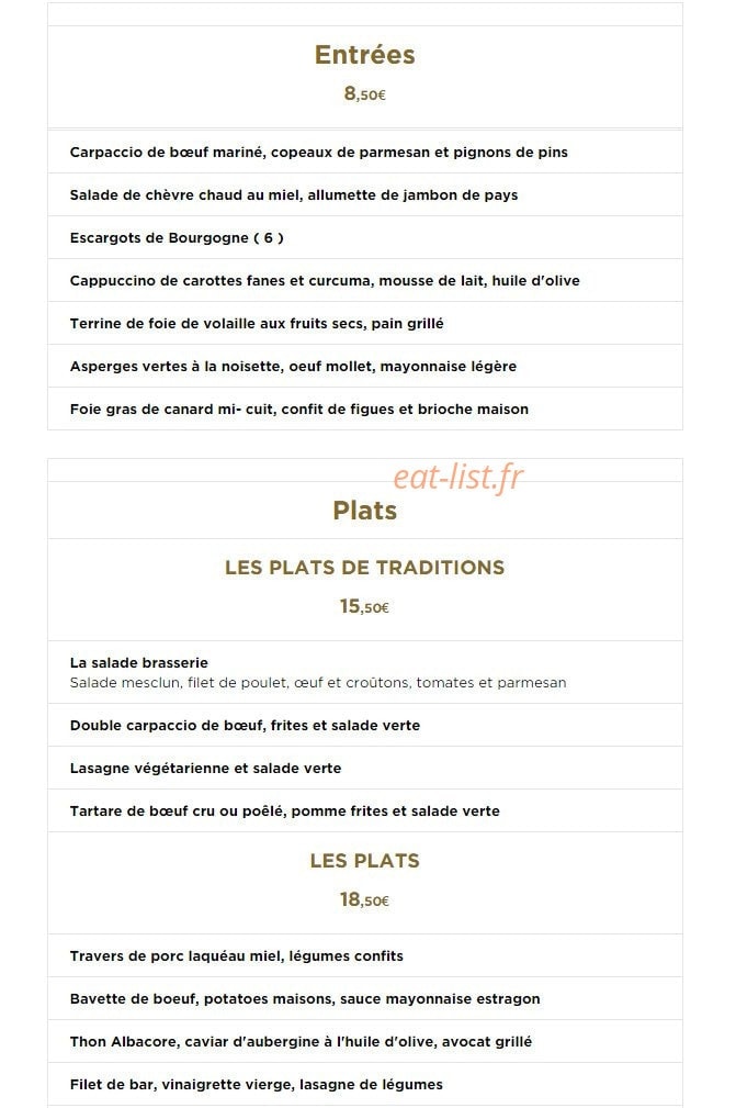La Brasserie d' Aurillac — carte page 2