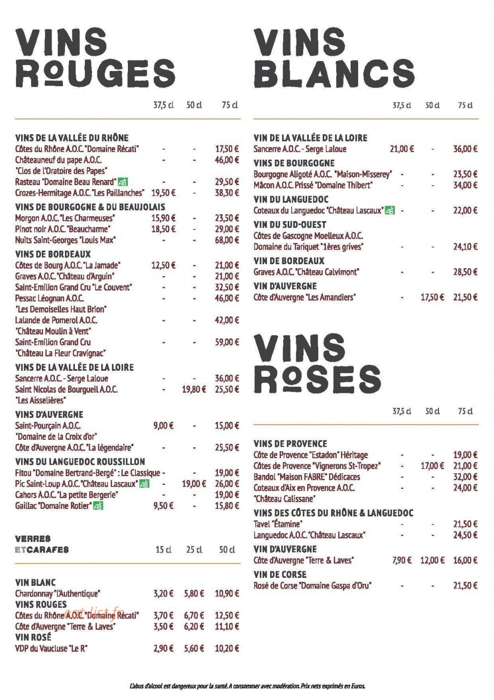 La Brasserie d' Aurillac — carte page 5