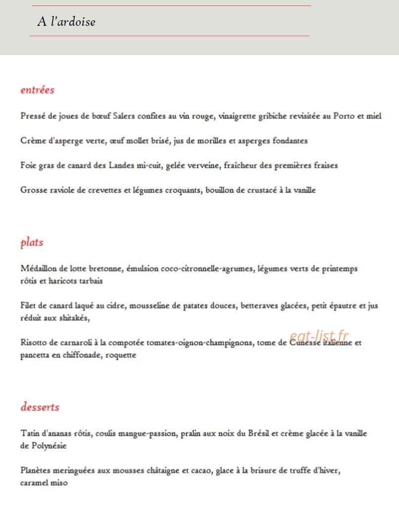 La Table Des Matiéres — carte page 2