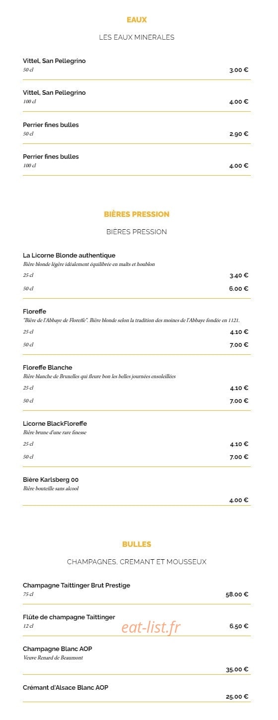 La Taverne, — carte page 13