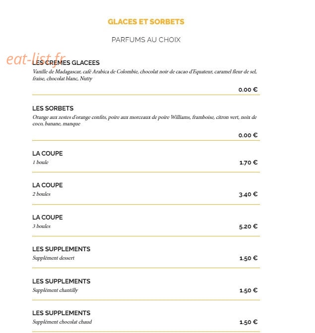 La Taverne, — carte page 8