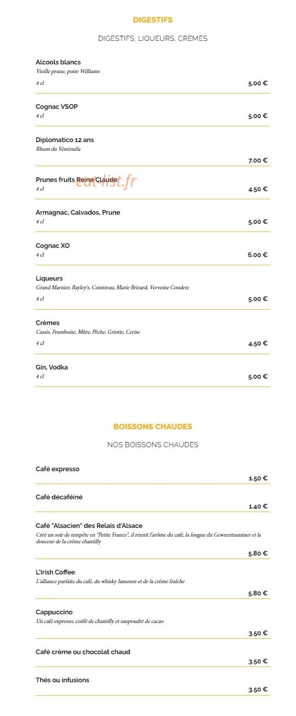 La Taverne, — carte page 14