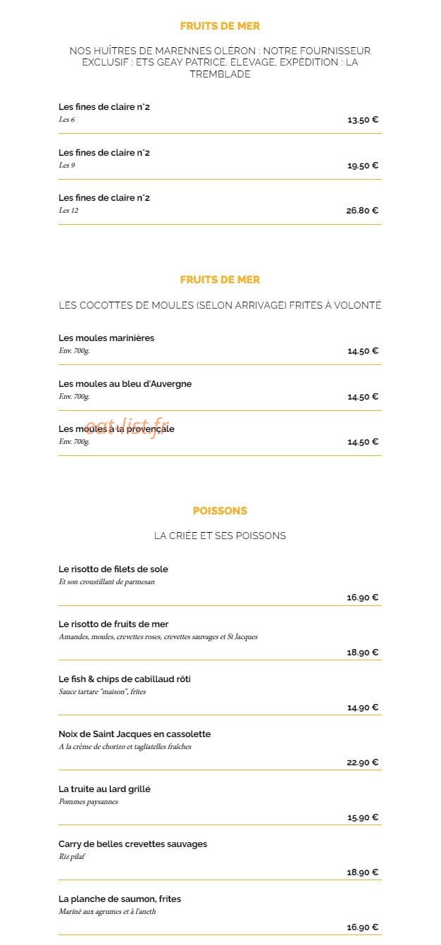 La Taverne, — carte page 4