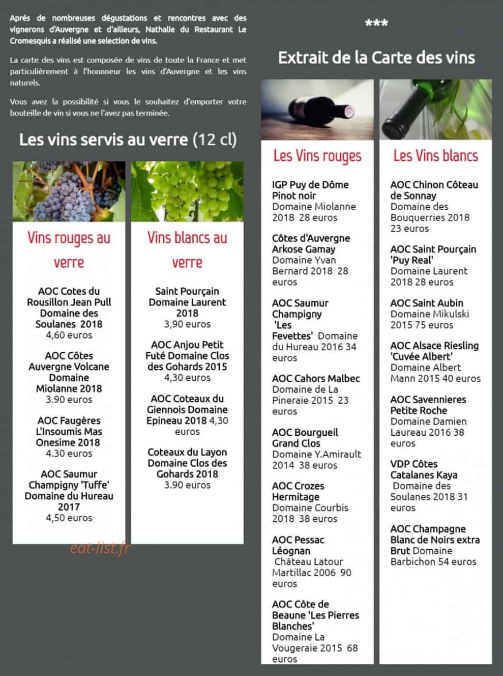 Le Cromesquis — carte page 1
