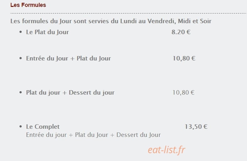 Le Kat Grill — carte page 1