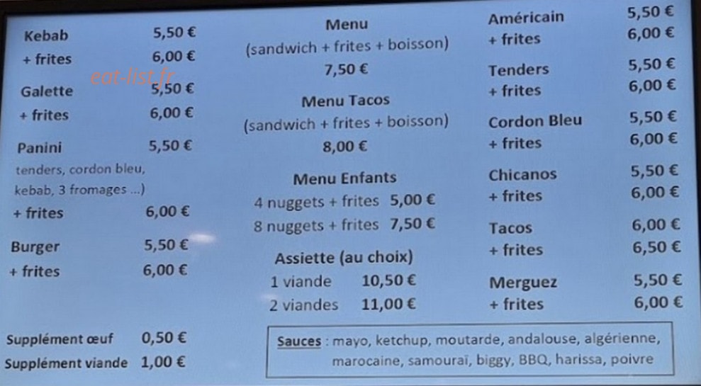 Le Petit Creux — carte page 1