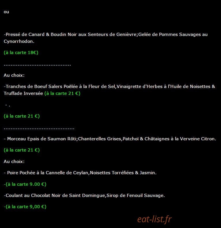 Les Quatre Saisons — carte page 2
