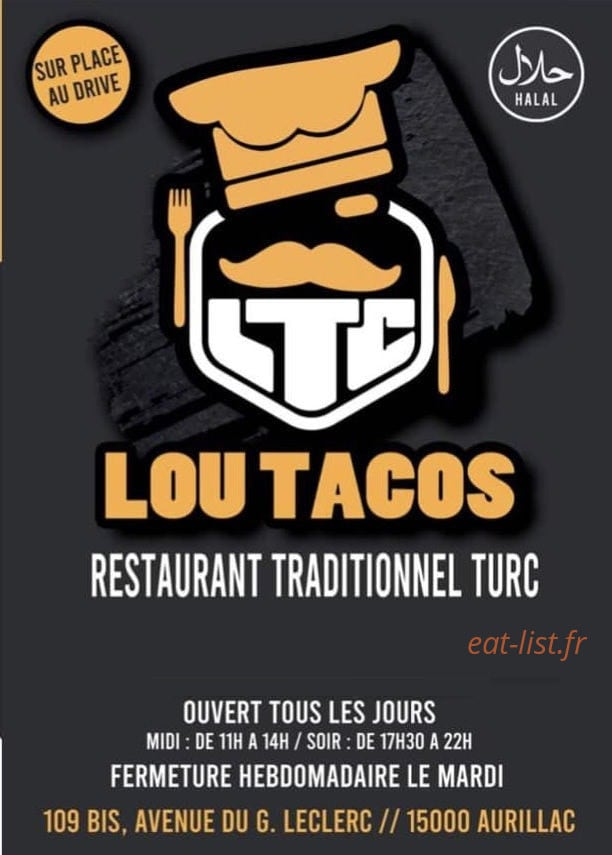 Lou Tacos — carte page 1