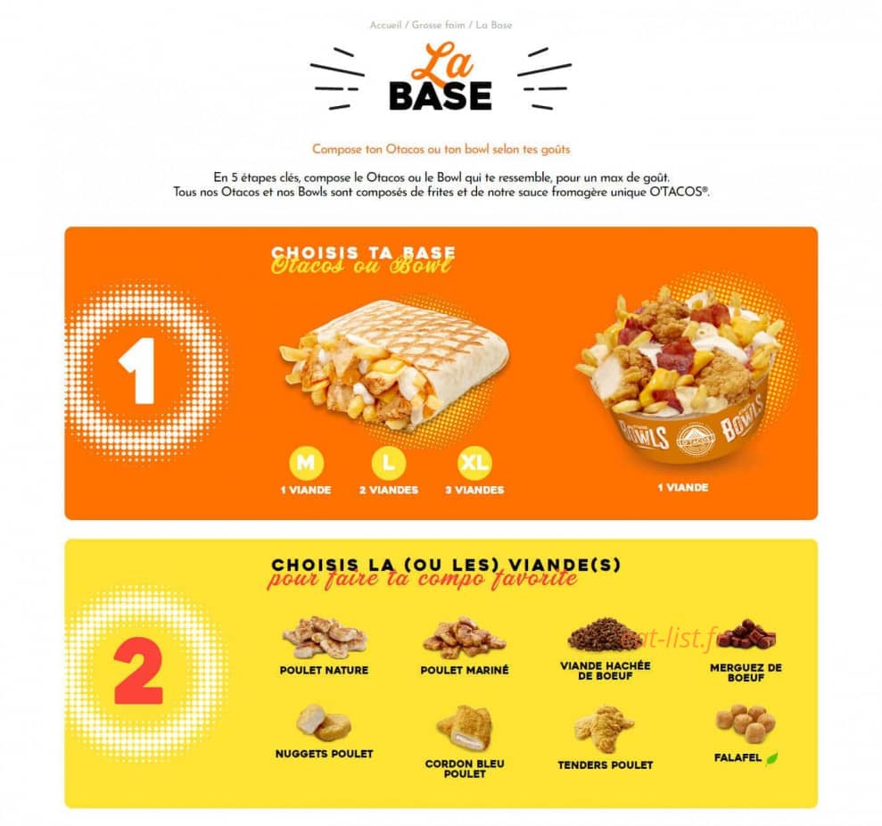 O'Tacos — carte page 1