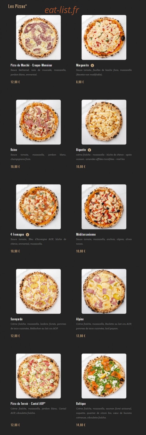 Pizza Cosy — carte page 1