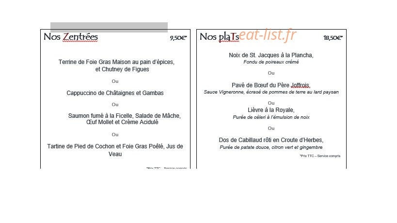 Tables Zé Komptoir — carte page 2