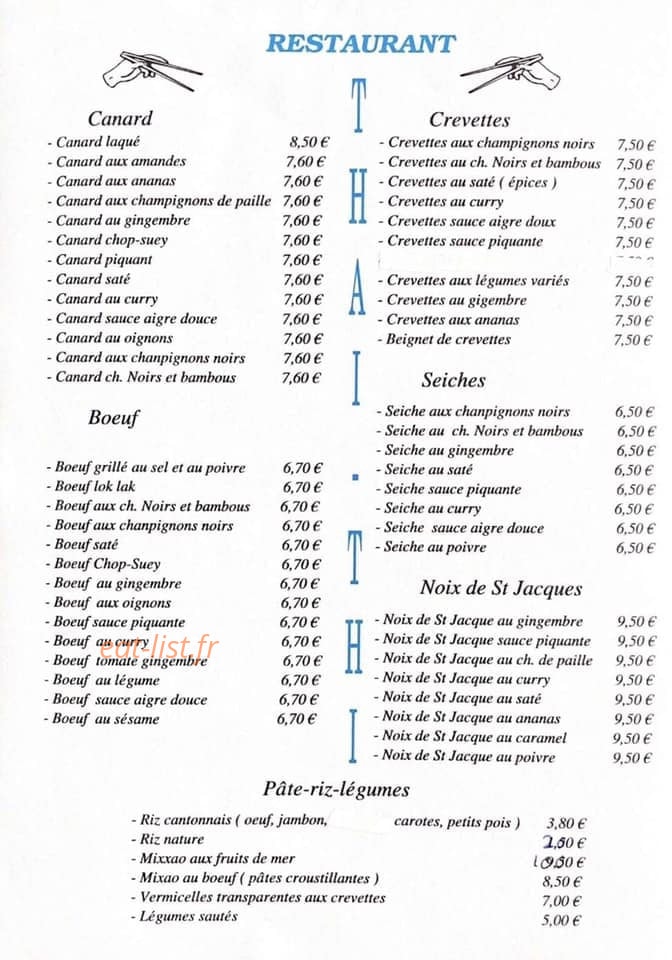 Thai Thi — carte page 3