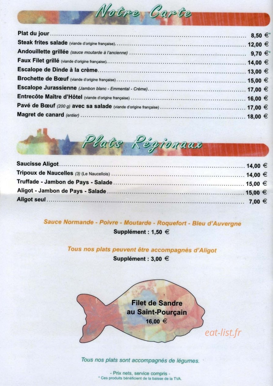 L'Espace Gourmand — carte page 6