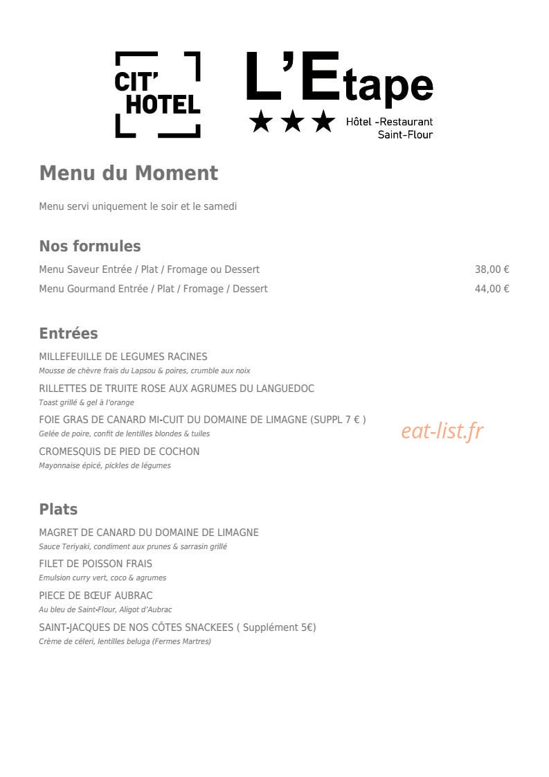 L'Etape — carte page 1