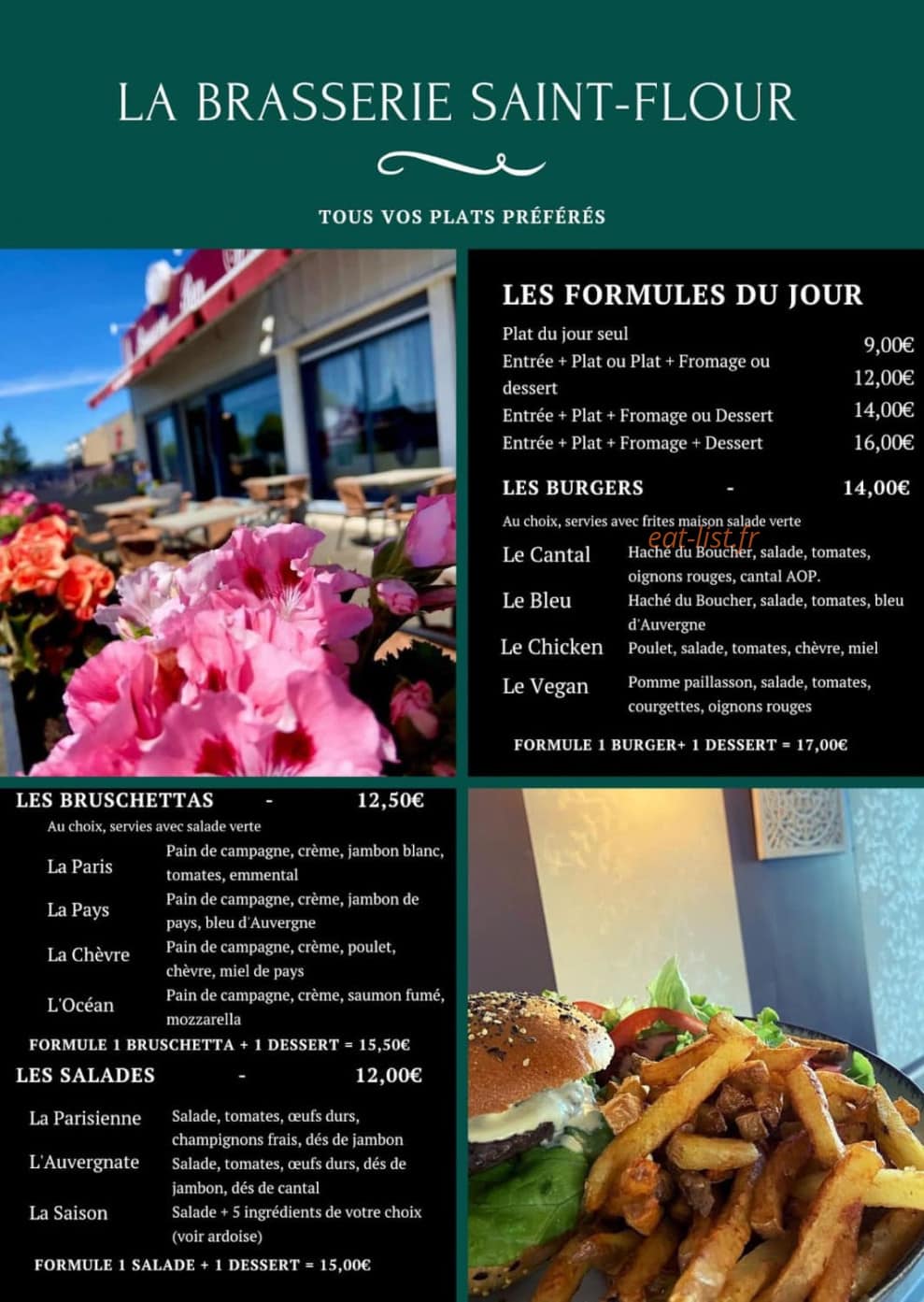 La Brasserie — carte page 1