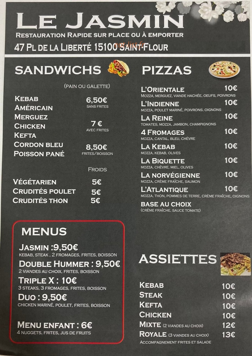 Le jasmin — carte page 1