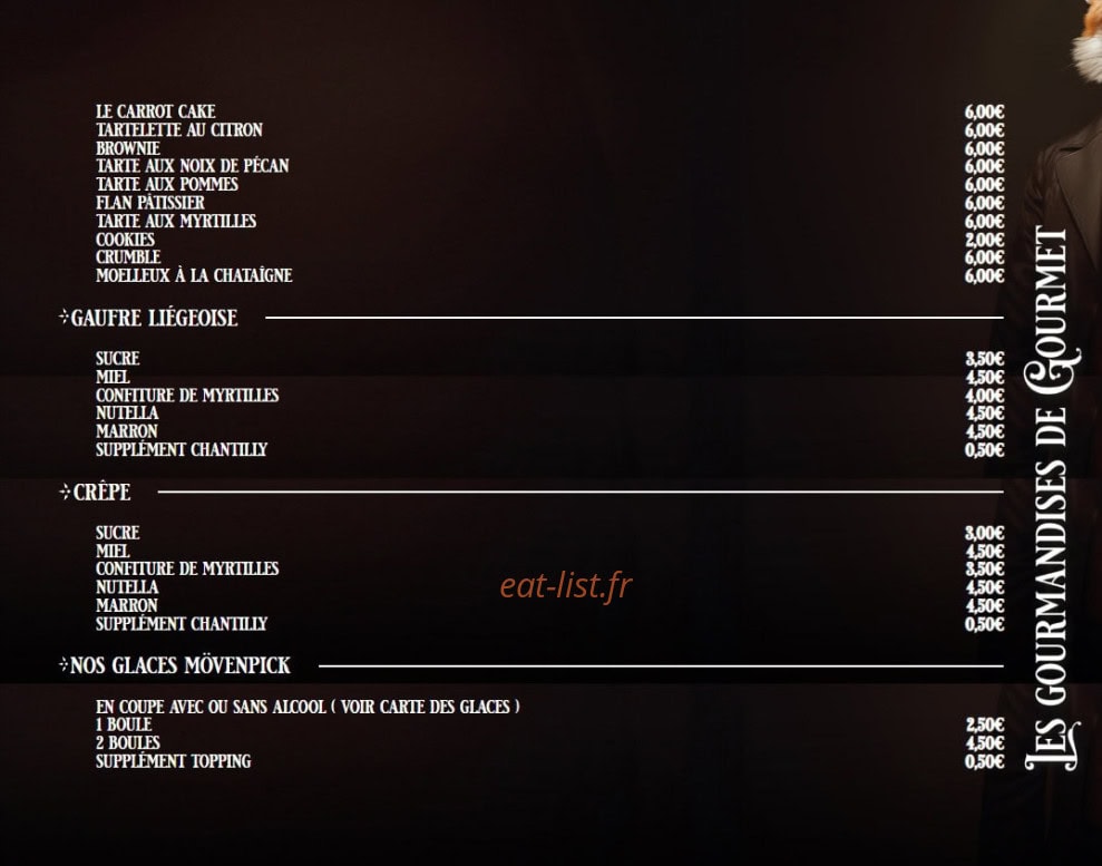 Gourmet et Glouton — carte page 2