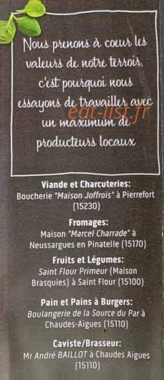 Le Bistrot de la Fontaine — carte page 6