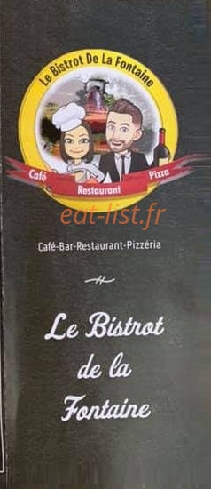 Le Bistrot de la Fontaine — carte page 1