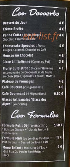 Le Bistrot de la Fontaine — carte page 4