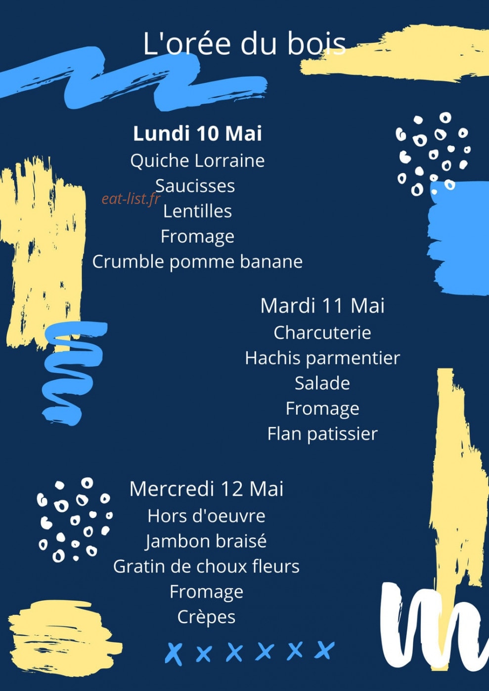 L'Orée du Bois — carte page 1
