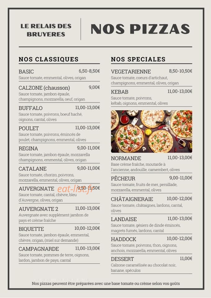 Le Relais des Bruyères — carte page 2