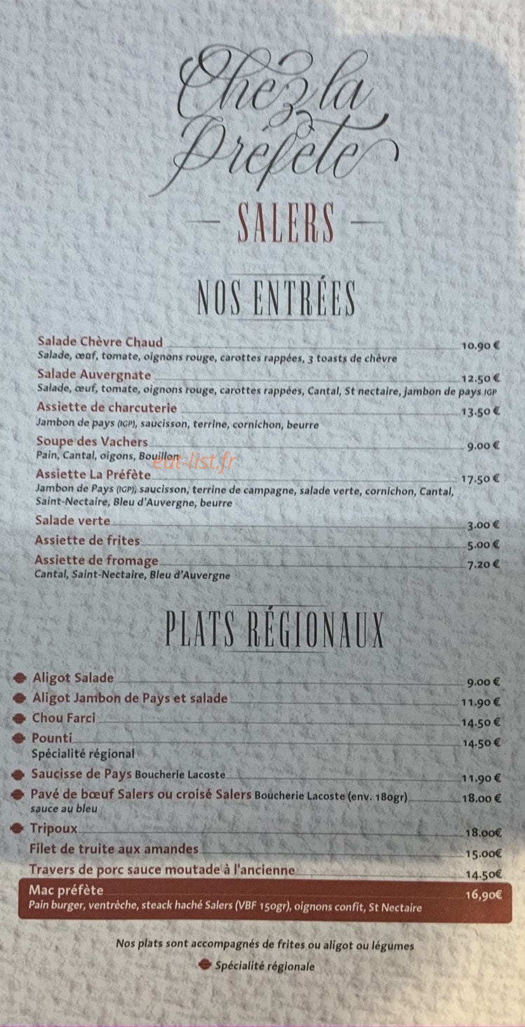 Chez la préfète — carte page 1