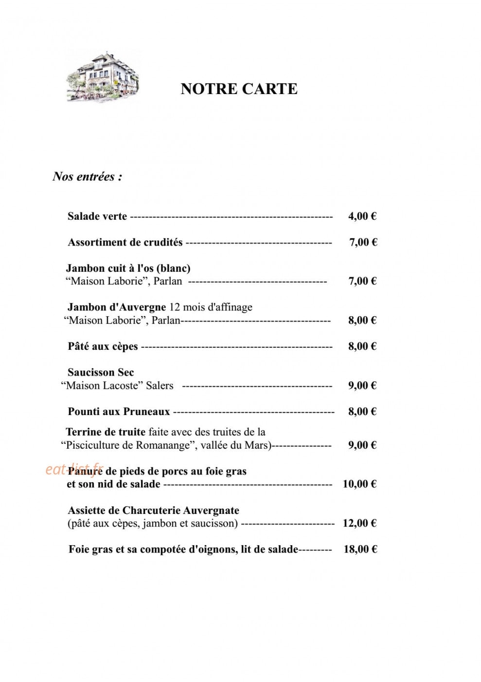 Hôtel Des Remparts — carte page 3