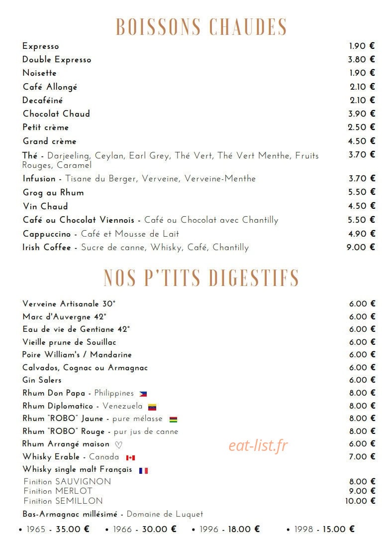 Le P'tit Comptoir — carte page 7