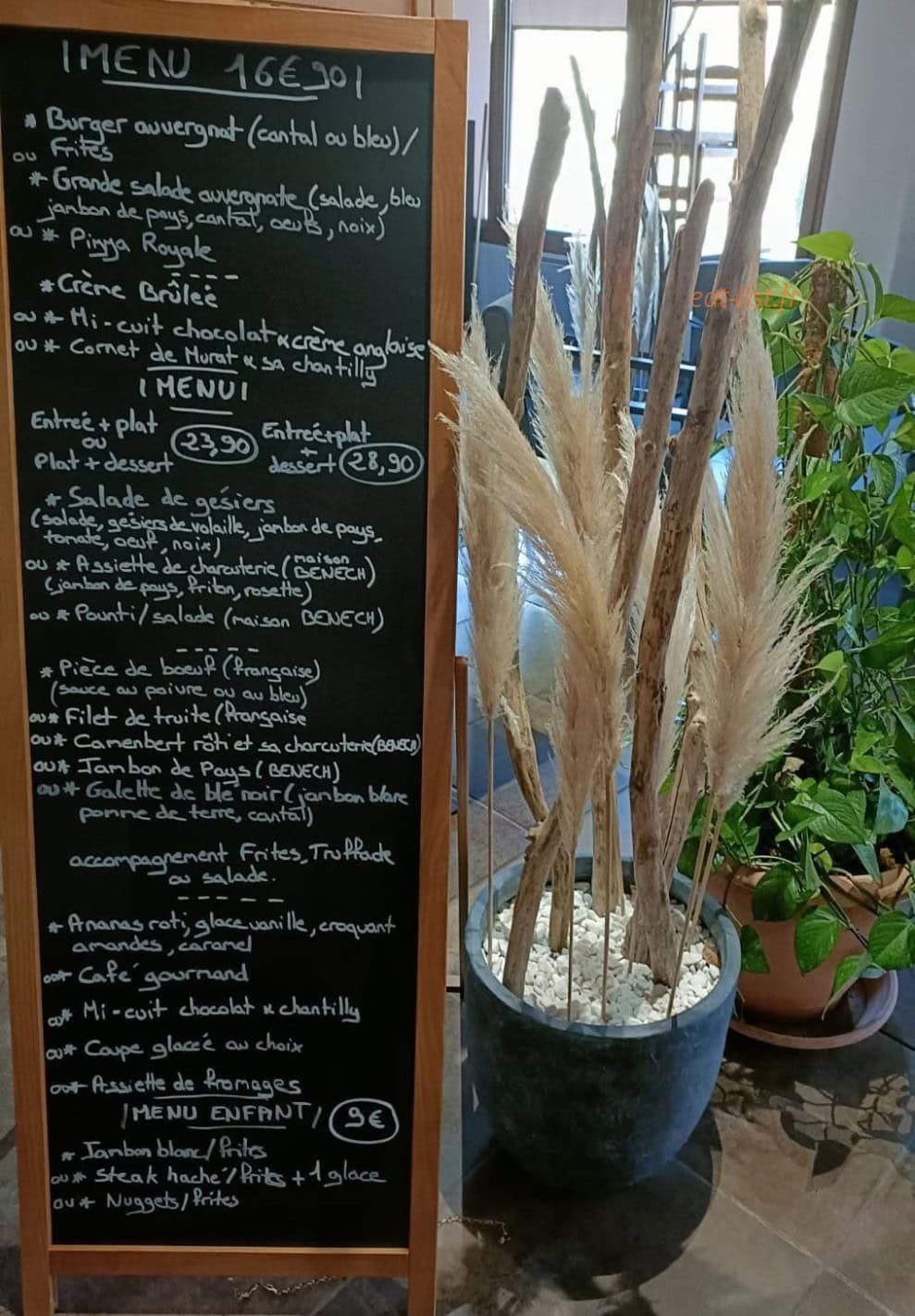 Le Bistrot du Lac — carte page 1