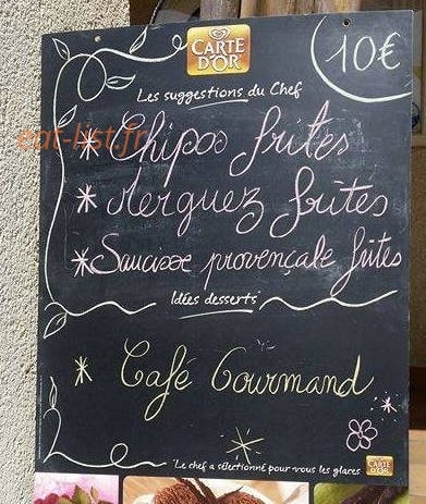 L'Oasis Bar — carte page 1