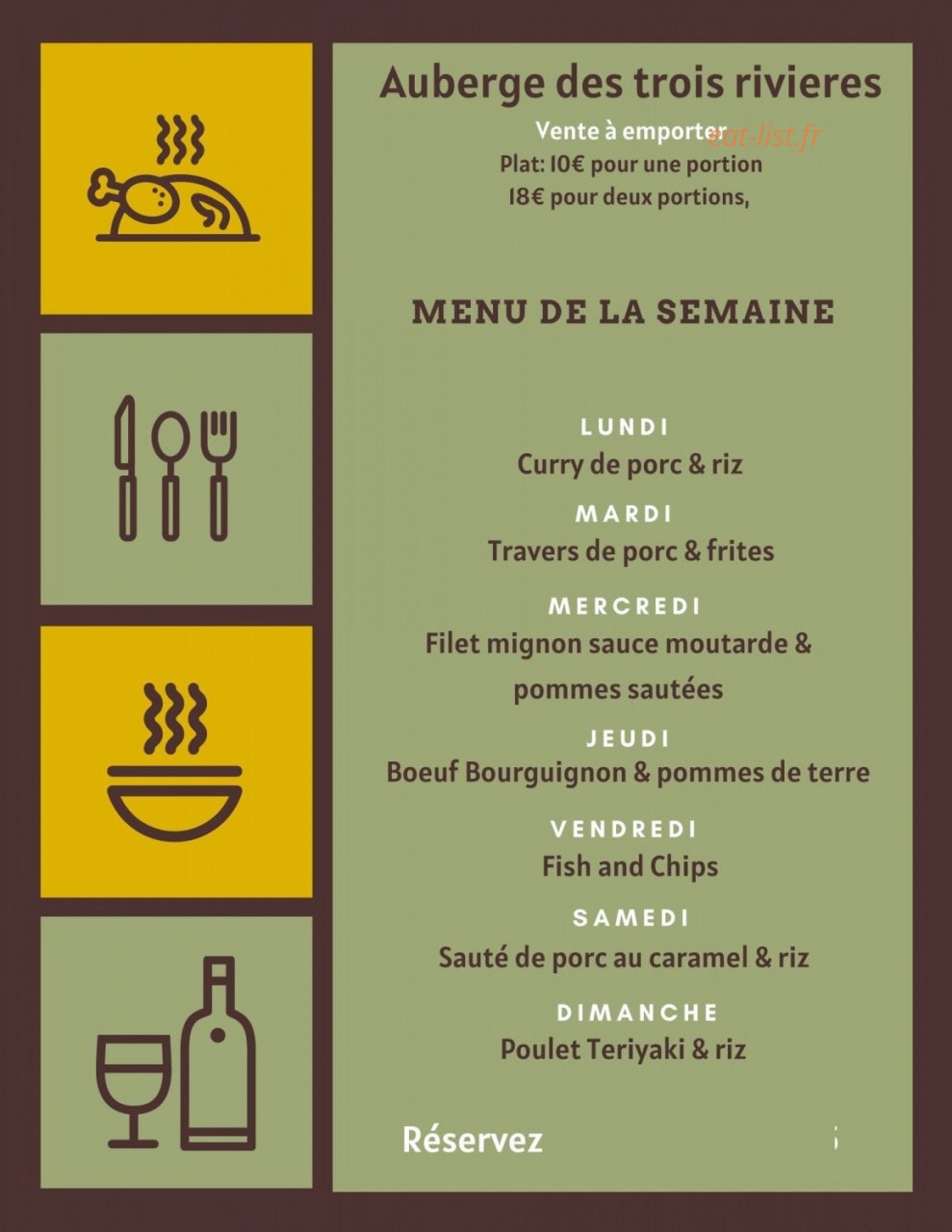 Auberge Des Trois Rivieres — carte page 2