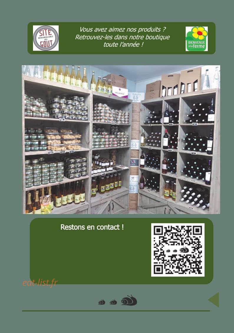 Le Jardin aux Escargots — carte page 4