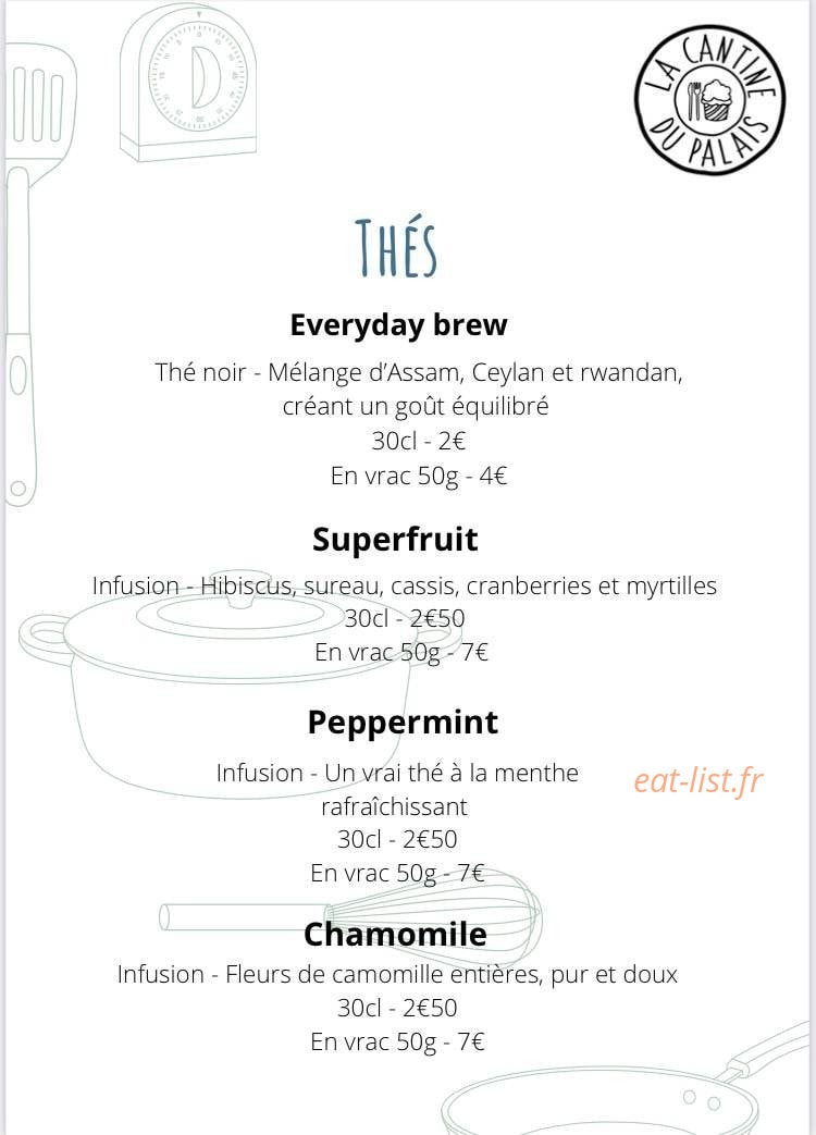 La Cantine du Palais — carte page 3