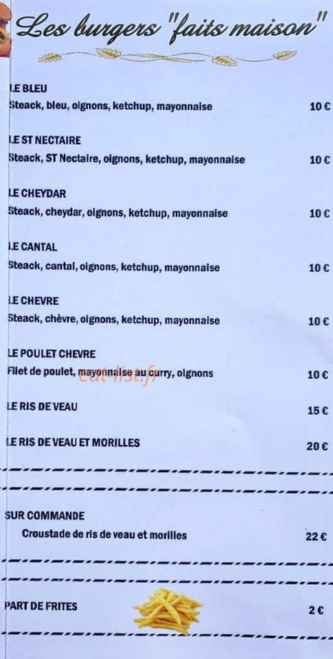 Chez Marcelin — carte page 1