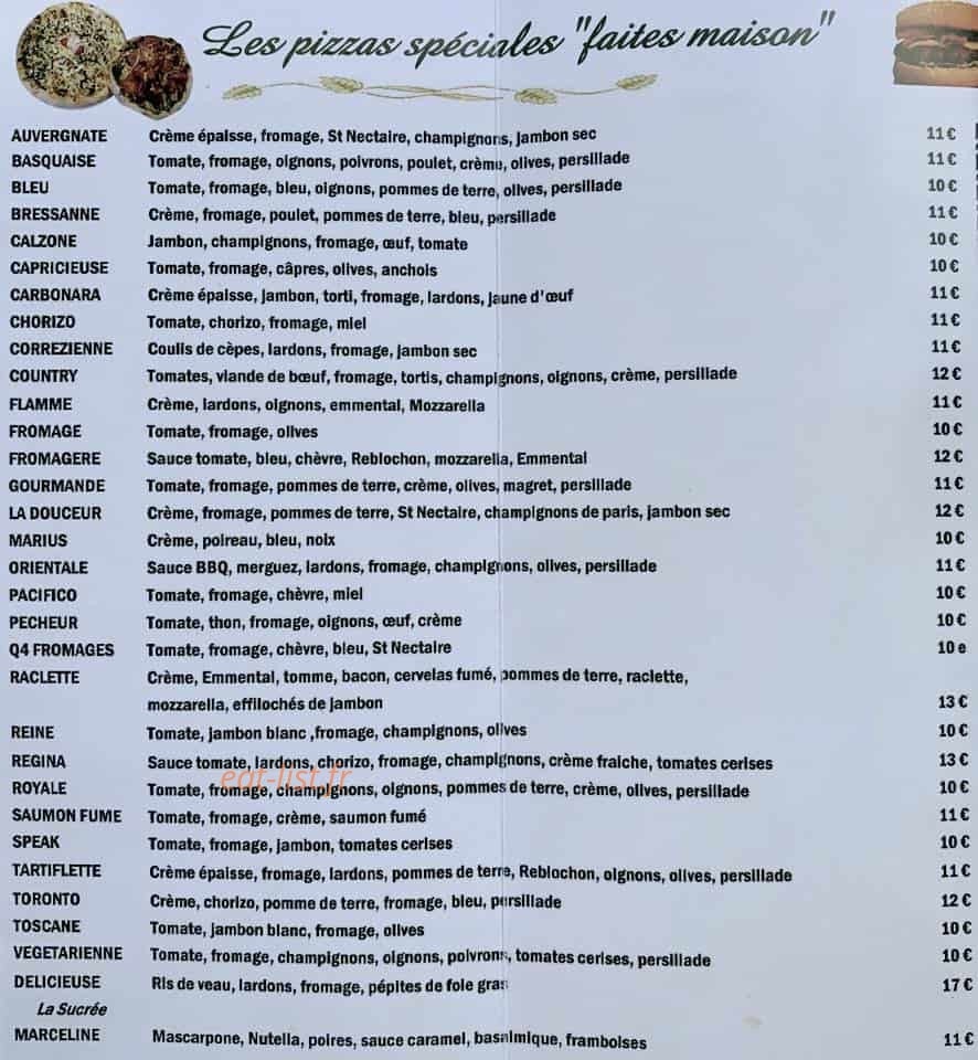 Chez Marcelin — carte page 2
