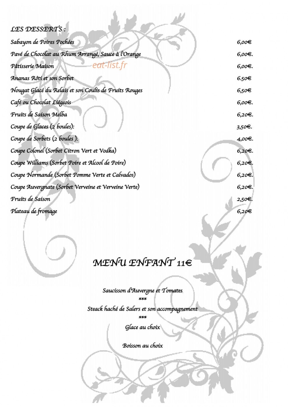 Le Relais De La Poste — carte page 4