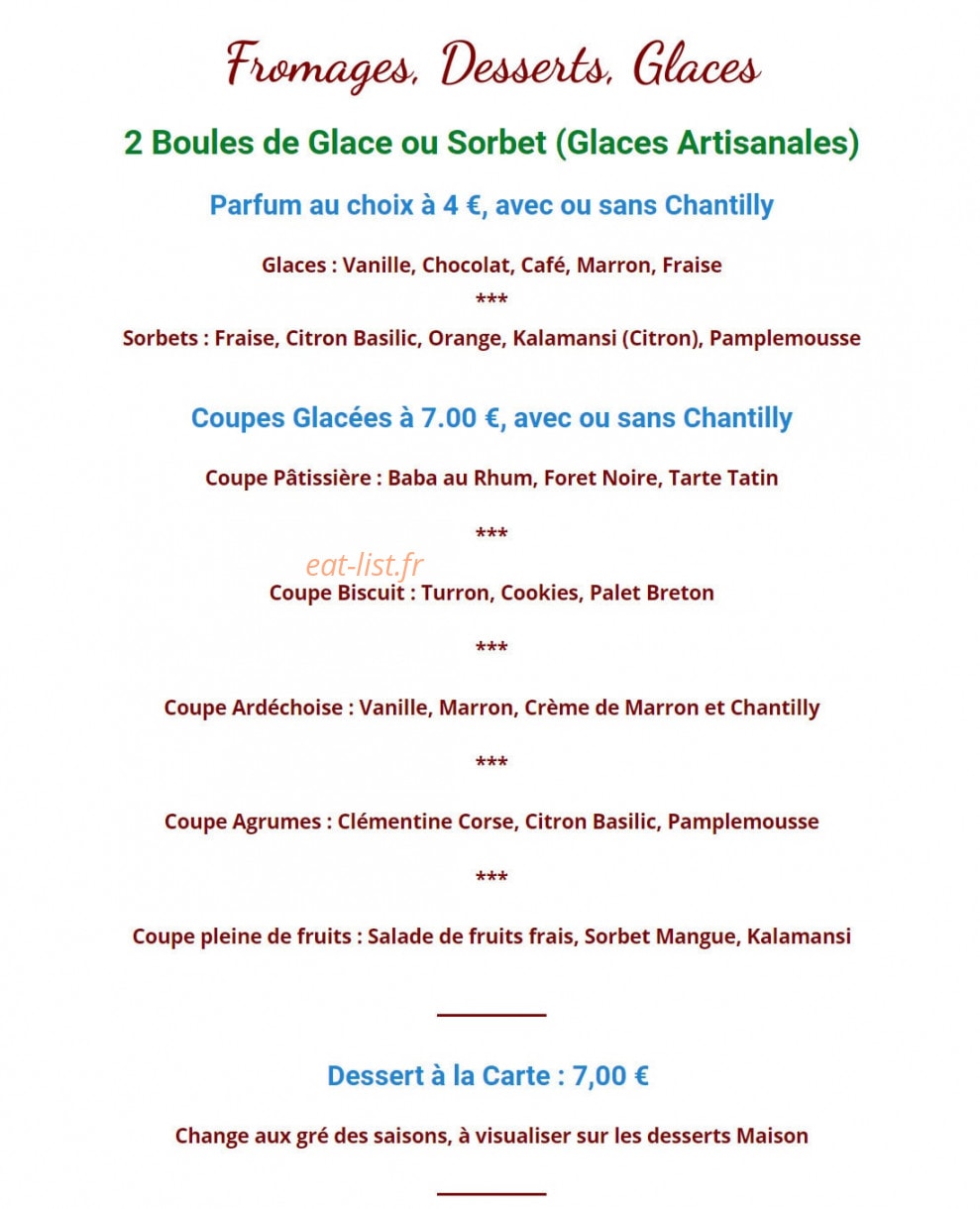La Grange Aux Fleurs — carte page 6
