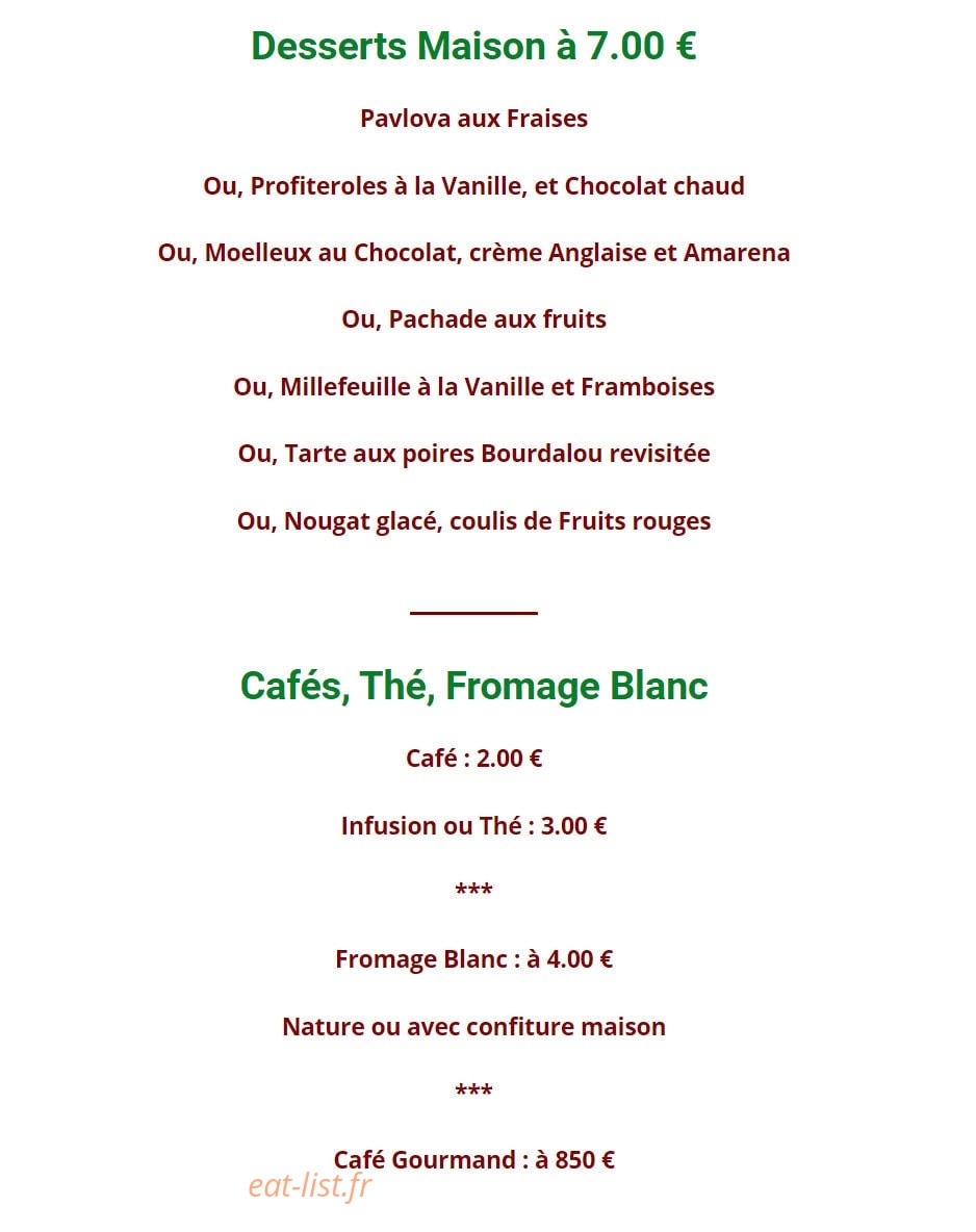 La Grange Aux Fleurs — carte page 7