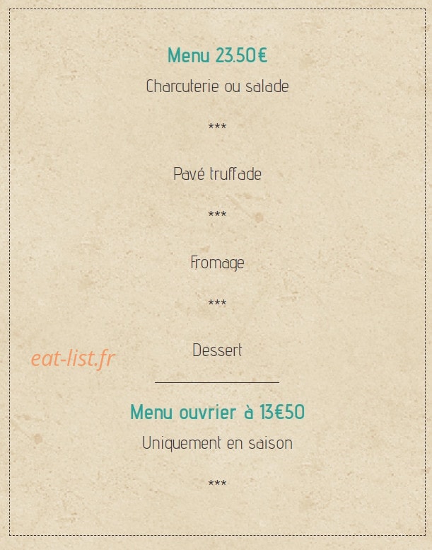 Auberge Boudenche — carte page 2
