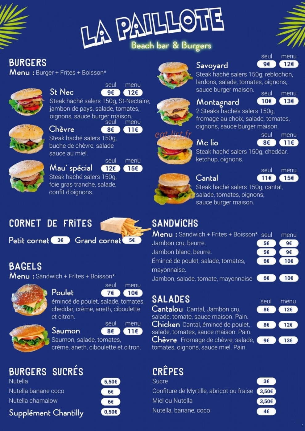 La paillote — carte page 1