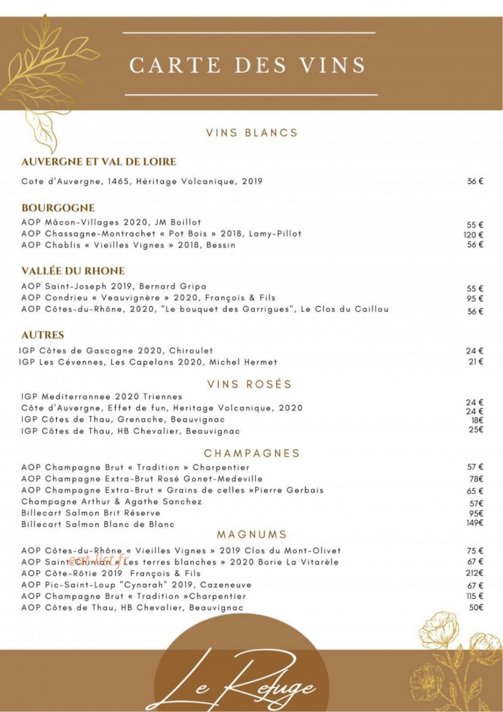 Le Refuge du Lioran — carte page 4