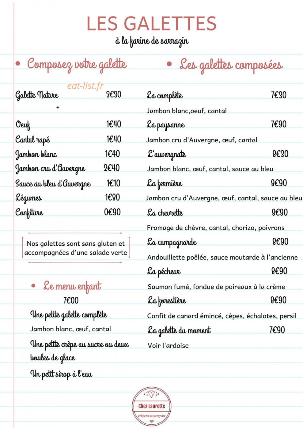 Chez Laurette — carte page 5