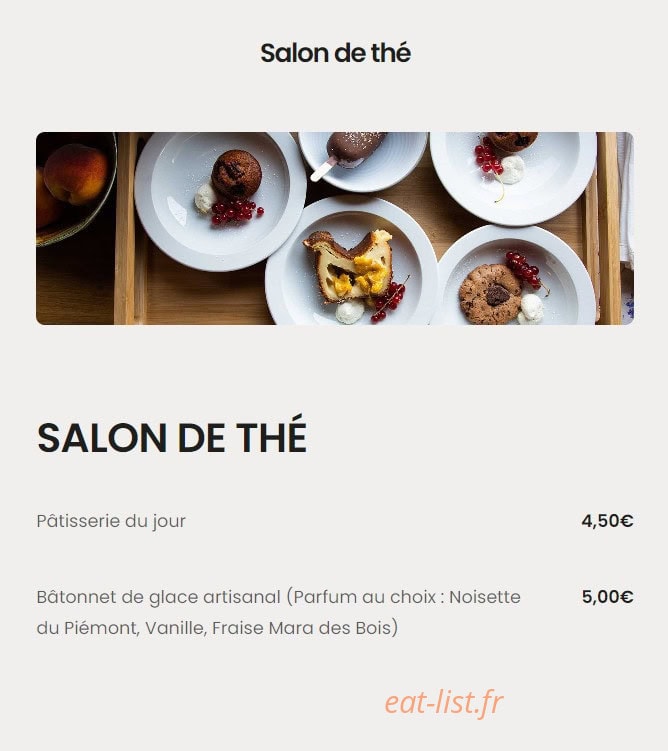 La Petite Grange — carte page 4